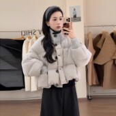 羽绒棉服款 2025新款 爆款 妮彩流行短款 高级感小个子巨好看 冬外套