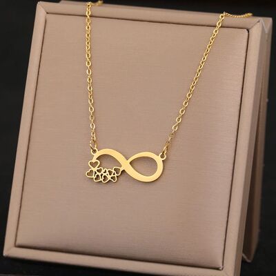 Stainless Steel Necklaces Elegant Exquisite Heart Infinity