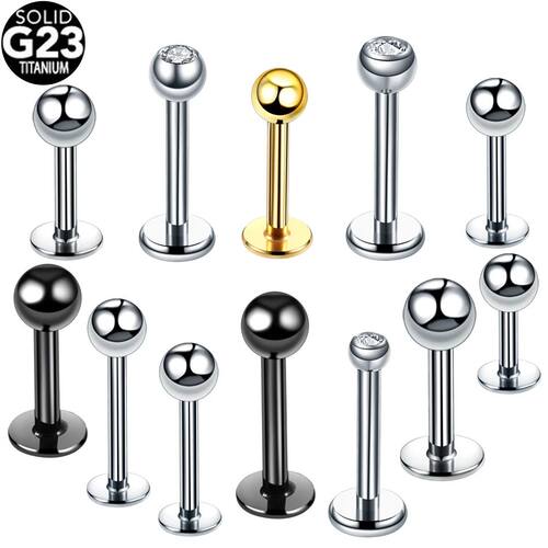 10Pcs/20Pcs/50Pcs G23 Titanium Labret Piercing Internal &