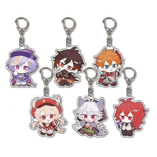 2022 Anime Keychain Genshin Impact Venti Paimon Player Diluc