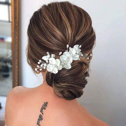 Bridal Wedding Hair Accessories Headwear Jewelry White