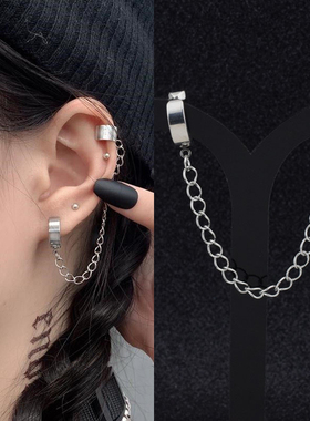 1 Piece Punk Non Piercing Fake Earrings for Men Women Stainl