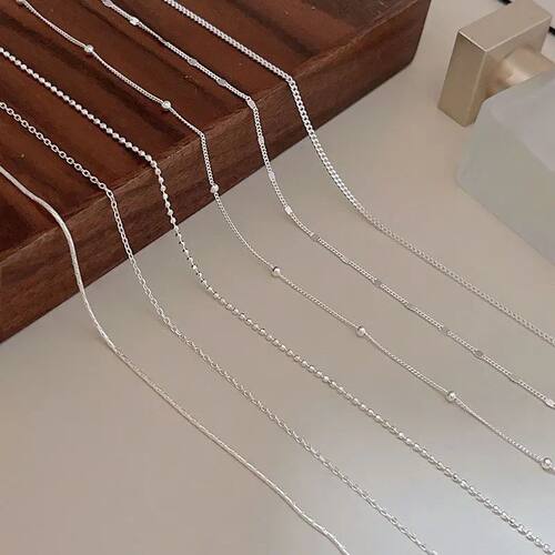925 Sterling Silver Multiple Options Necklace Simple