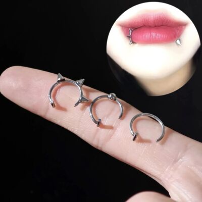1Pc Stainless Steel Fake Nose Ring Hoop Septum Rings C Clip