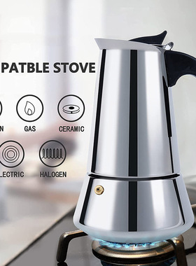 Moka Pot Stainless Steel Coffee Pots Espresso Geyser Coffee