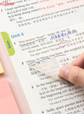 Waterproof PET Transparent Sticky Notes Memo Pad 50 Sheets S