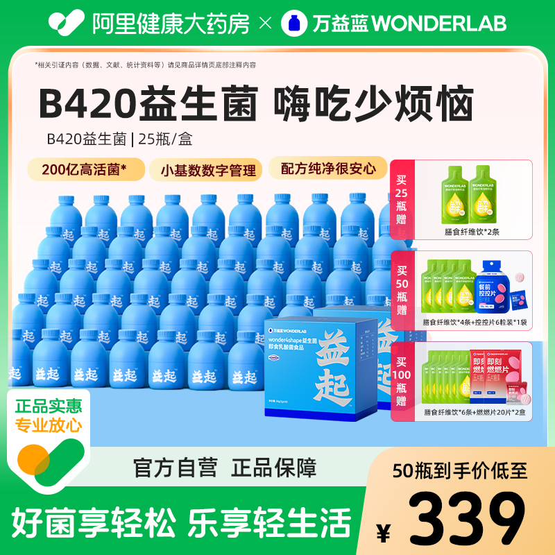 万益蓝WonderLabB420益生菌数字管理益生元冻干粉成人肠胃