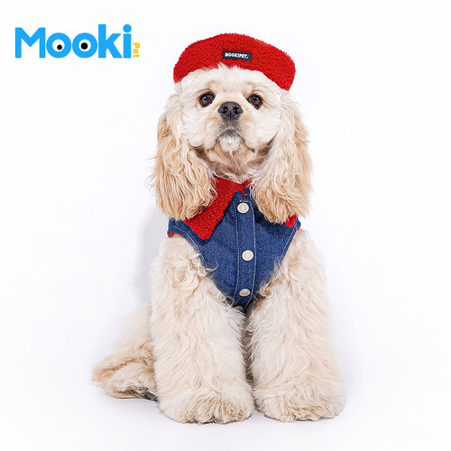 mookipet狗狗新年红色宠物马甲
