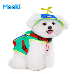 mookipet狗狗帽子夏季 小型犬约克夏比熊露耳朵遮阳防晒渔夫帽可爱