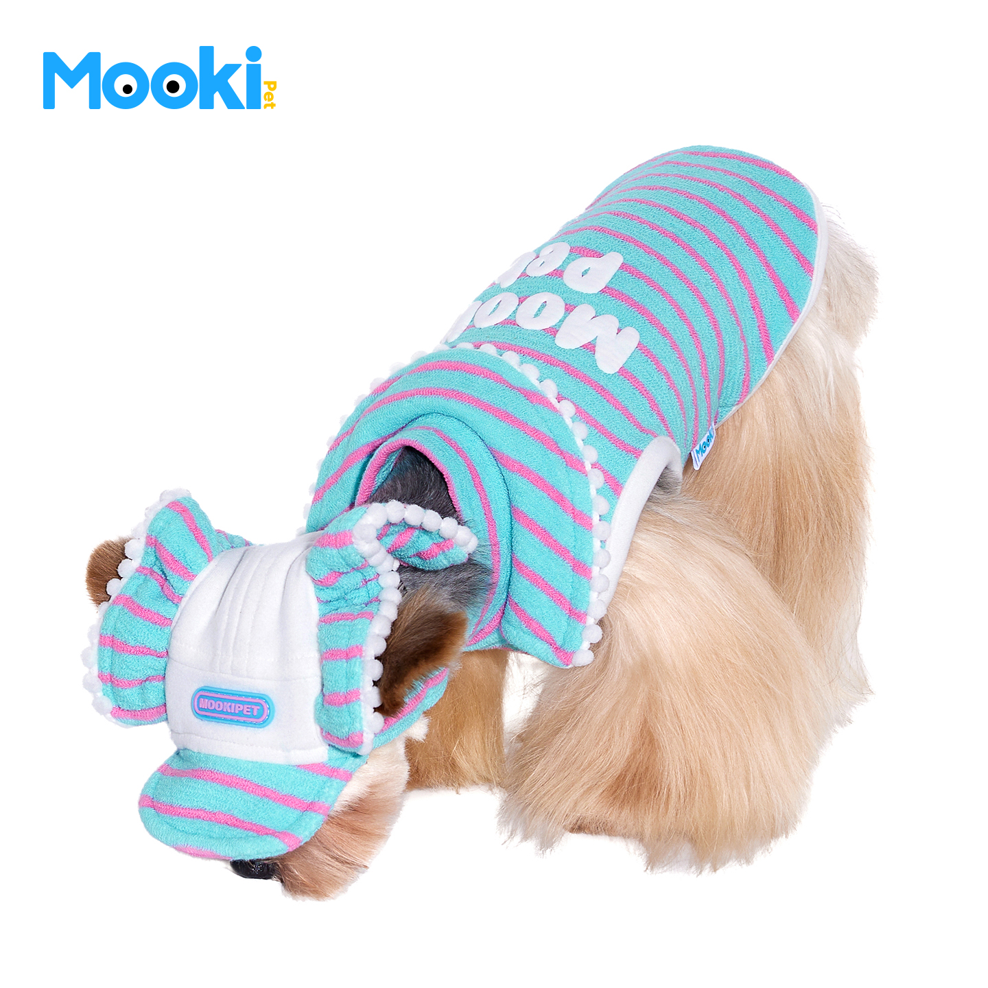 mookipet宠物狗狗秋冬条纹花边帽