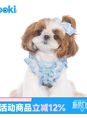 mookipet春季新款狗狗格纹吊带背心小型犬比熊马尔济斯宠物衣服