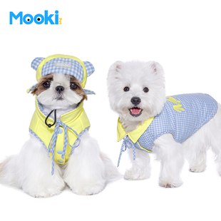 mookipet宠物狗狗衣服比熊马尔济斯小型犬冬季 两面穿可牵引马甲