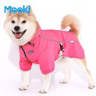 mookipet狗狗雨衣防水防风中型犬雪纳瑞柴犬西高地宠物冲锋衣外套