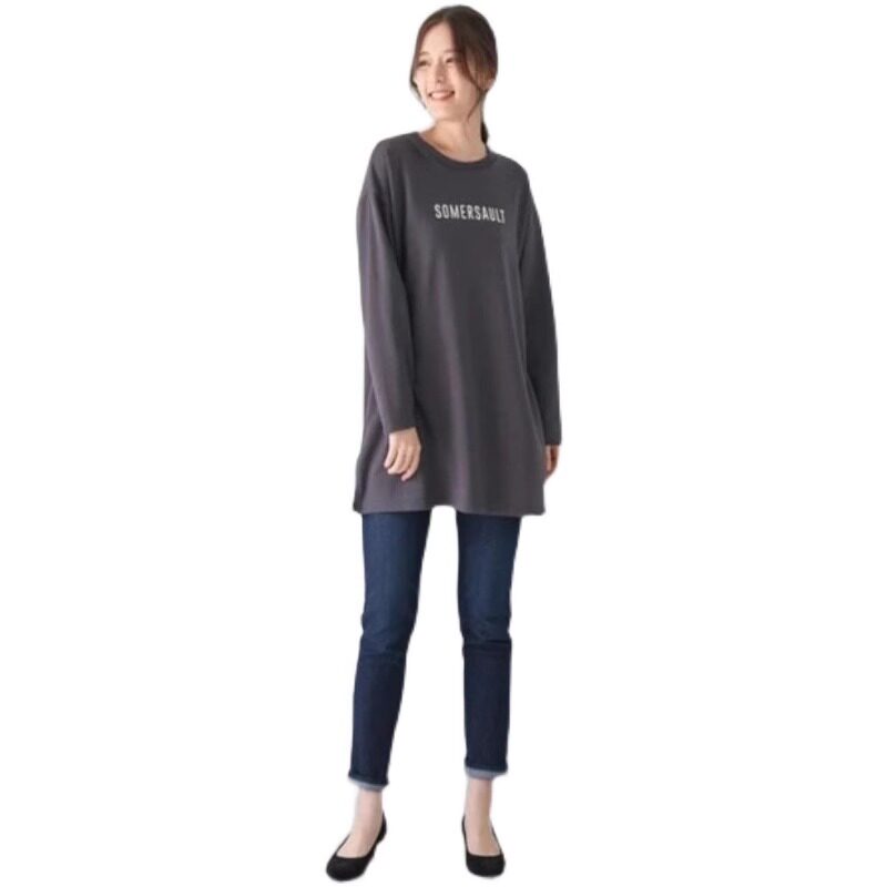 中长款卫衣毛圈棉针织长袖上衣