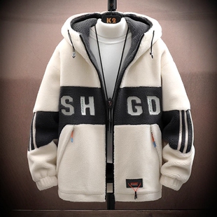 2025超火羊羔绒厚外套高质量特厚男款男式男生今年流行年轻人软糯