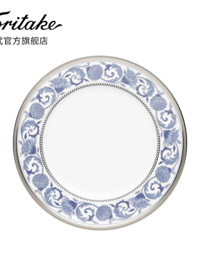 Noritake则武 SONNET IN BLUE田园风骨瓷盘子日式家用西餐盘套装