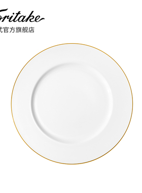 Noritake则武 ACCOMPANIST骨瓷餐具面包盘白色平盘餐盘日式家用