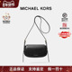 MK女士牛皮革马鞍包斜挎包黑色简约 Kors 情人节礼物 Michael