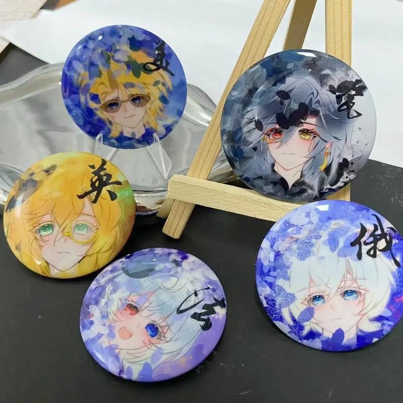 国拟五常徽章ch圈波兰球周边法俄美瓷爹谷子58mm吧唧礼物精美徽章