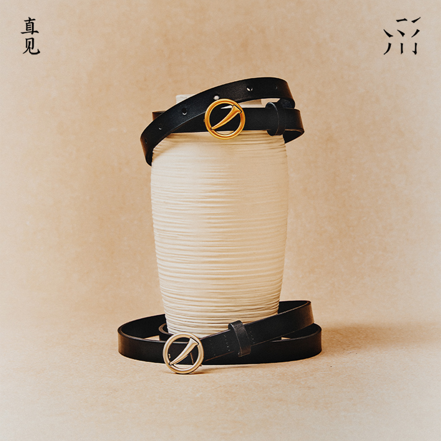 直见腰带女真皮头层牛皮