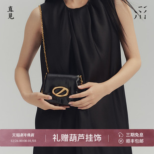直见一撇油蜡头层牛皮泡芙包迷你通勤是链条女单肩斜挎豆腐小方包