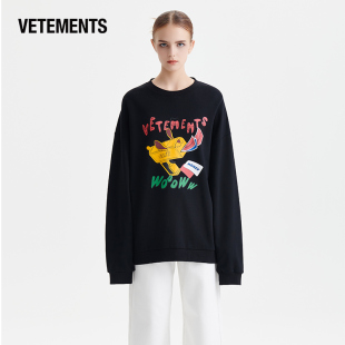 休闲宽松情侣同款 时尚 印花套头卫衣63520303 新款 VETEMENTS卫衣季