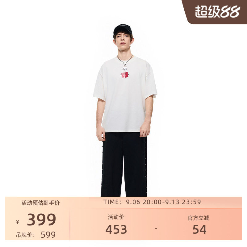 明星同款纯棉宽松短袖T恤图片