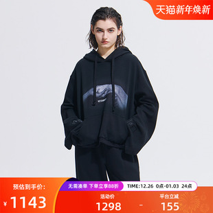 VETEMENTS秋冬新款 卫衣35521006 100%棉女士宽松套头连帽喇叭袖