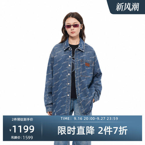 VETEMENTS新款复古提花衬衣男女同款工装风牛仔衬衫36530520