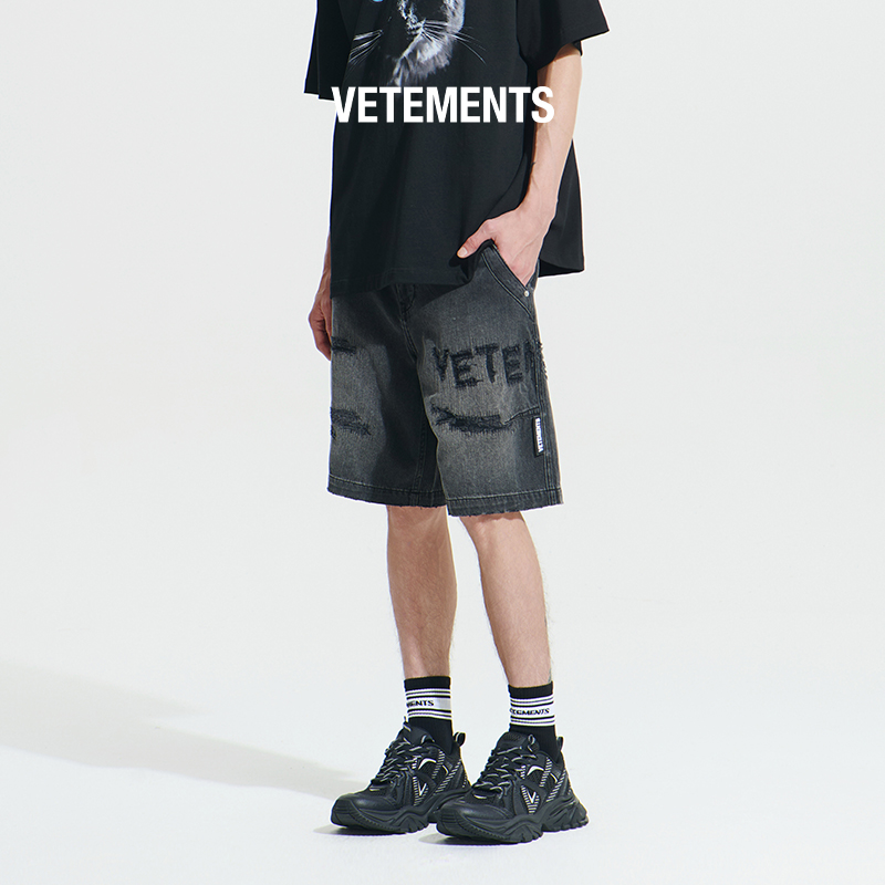 VETEMENTS复古牛仔短裤
