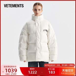 VETEMENTS秋冬新款潮流情侣羽绒服白鸭绒保暖上衣男女33710211
