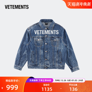 外套男女宽松休闲牛仔夹克63516301 潮流情侣装 VETEMENTS秋季 新款