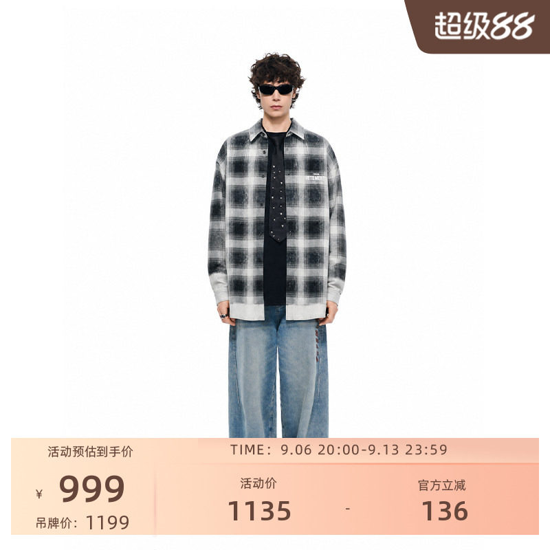 VETEMENTS高街复古格纹长袖衬衫图片