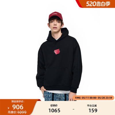 VETEMENTS100%棉印花连帽卫衣