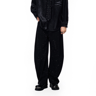 36166003 烫钻满天星直筒牛仔长裤 VETEMENTS秋冬男士 刺绣休闲裤
