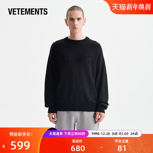 男女款 VETEMENTS毛衣新品 休闲宽松百搭套头衫 针织衫 63570301 长袖