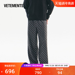 宽松满印LOGO梭织长裤 潮流时尚 64160001 男女同款 VETEMENTS春夏款