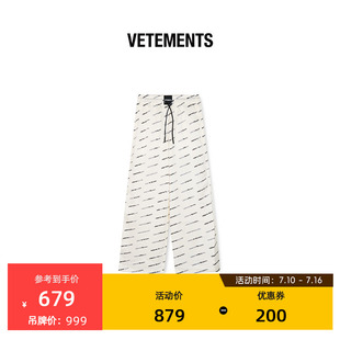 VETEMENTS新款数码印花工艺潮流男女同款时尚百搭休闲裤35160005