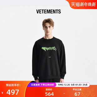 VETEMENTS卫衣新款 卫衣63720020 情侣潮流宽松休闲圆领套头长袖