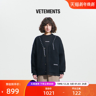 外套64573001 针织衫 VETEMENTS毛衣新款 情侣潮流毛衣男女宽松开衫