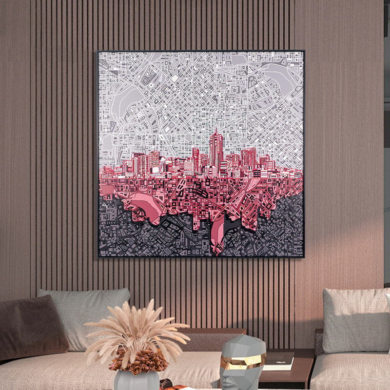 现代简约装饰画3d立体软装浮雕挂画客厅卧室酒店样板房创意装置画图片