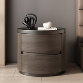 现代简约轻奢高级感2025新款 实木胡桃木纹皮床头柜替代品创意边几