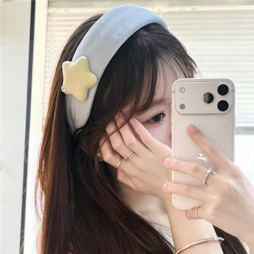 日韩新款奶系甜妹天菜毛绒爱心发箍洗脸束发带发卡发窟头箍发饰女