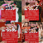 接亲晨袍拍照小道具结婚用品大全婚礼电影场记打板卡装 饰婚房布置