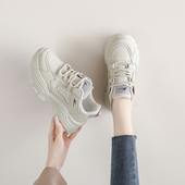 新款 老爹鞋 女夏2025冬季 百搭小个子厚底透气休