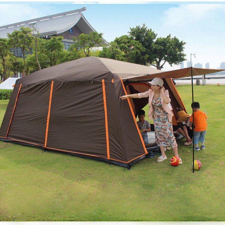 野餐6防-户外一厅遮阳人露营暴雨两室-帐篷096全包大帐篷12X203