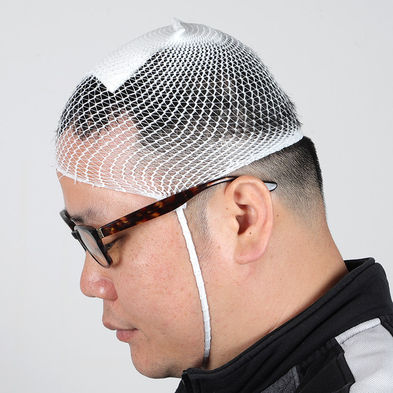 弹力网帽网状绷带头套头部伤口换药敷料耗材消毒包扎绷带成人儿童