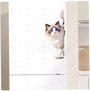 3D立体感布偶猫探头平面墙贴纸门窗冰箱橱柜车窗装饰自粘贴画