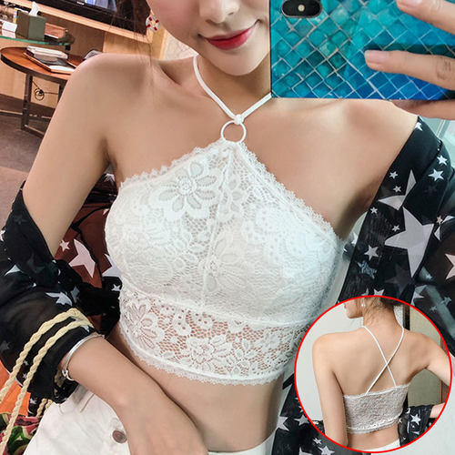 美背挂脖裹胸吊带防走光小背心