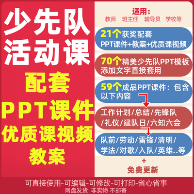 少先队活动课PPT优质课教案模板礼仪知识少年先锋队少代会红领巾